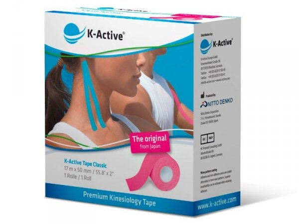 K-Active Kinesiology Tape kolor różowy 5 cm/17 m (Nitto)