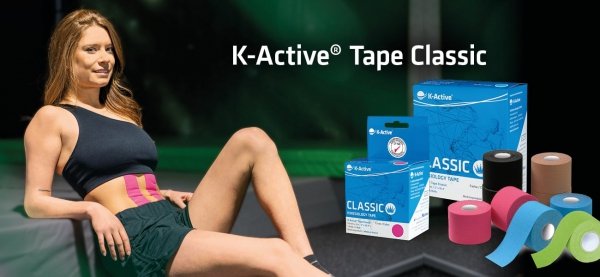 K-Active Kinesiology Tape kolor czarny 5 cm/17 m (Nitto)