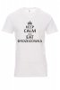 Koszulka biała - znakowanie - KEEP CALM AND EAT DROŻDŻÓWKA