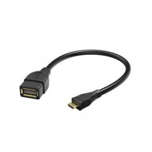 Kabel przejściowy USB-2.0 OTG Wtyk Micro-B - gniazdo A 15cm - Hama