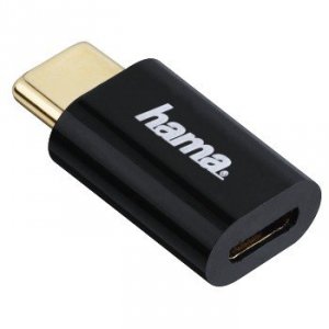 Adapter do kart Micro-USB do gniazdka USB Type-C, czarny - Hama