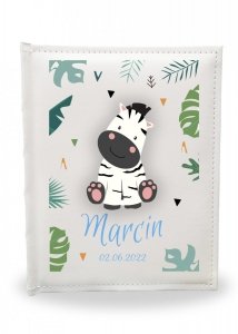 Album tradycyjny  24x29/40 na 120 zdjęć 10x15 personalizowany żyrafa niebieski