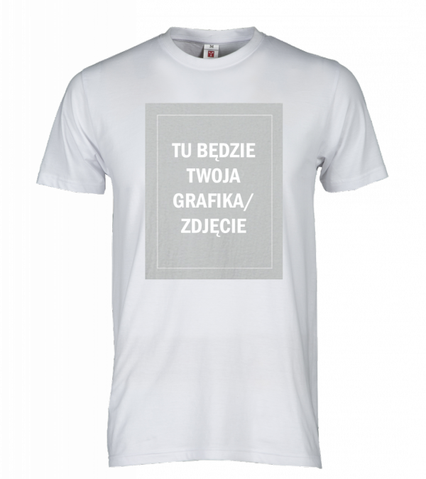 Biała, bawełniana koszulka z twoim nadrukiem - Studioix.pl