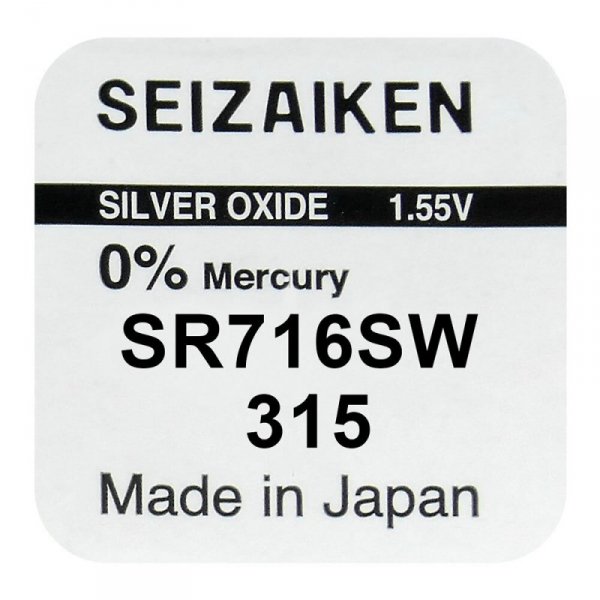 315 Seizaiken SEIKO (SR716SW) Bat.