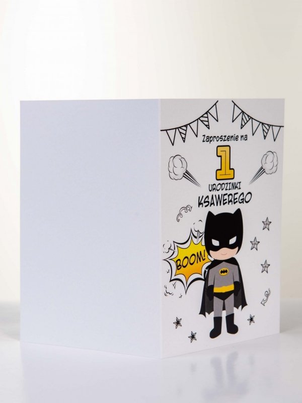 Zaproszenie urodzinowe dla dziecka Batman 10x15 M18
