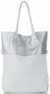 Kožené kabelka shopper bag Vittoria Gotti bílá V6538