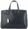 Kožené kabelka kufřík Genuine Leather šedá 3239
