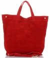 Kožené kabelka shopper bag Vera Pelle červená A19