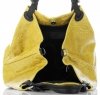 Kožené kabelka shopper bag Genuine Leather žlutá 898G