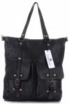 Kožené kabelka shopper bag Vittoria Gotti černá V3650
