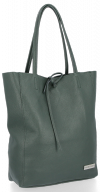 Kožené kabelka shopper bag Vittoria Gotti lahvově zelená V21E