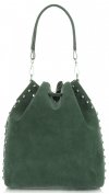 Kožené kabelka shopper bag Vittoria Gotti lahvově zelená V3020