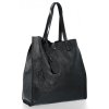 Kožené kabelka shopper bag Vera Pelle černá 205454czar2
