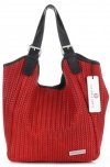 Kožené kabelka shopper bag Vittoria Gotti červená V80050