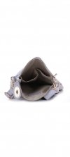 Kožené kabelka listonoška Genuine Leather šedá 14