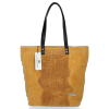 Kožené kabelka shopper bag Vittoria Gotti hořčicová V2380