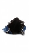 Kožené kabelka listonoška Genuine Leather modrá 222