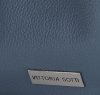 Kožené kabelka shopper bag Vittoria Gotti modrá V5701