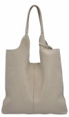 Italská Kožená Kabelka Shopper Bag s Kosmetickou 165 Béžová
