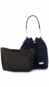 Kožené kabelka shopper bag Vittoria Gotti tmavě modrá V3020