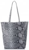 Kožené kabelka shopper bag Vittoria Gotti světle šedá V16299