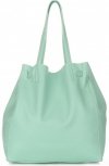 Kožené kabelka shopper bag Genuine Leather mátová 1158