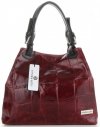 Kožené kabelka shopper bag Vittoria Gotti bordová V692754