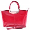 Klasická kožená kabelka  genuine leather červený