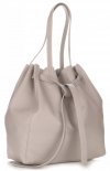 Kožené kabelka shopper bag Genuine Leather světle šedá 1158