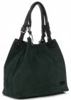 Kožené kabelka shopper bag Vittoria Gotti lahvově zelená V90047CH
