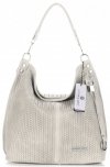 Kožené kabelka shopper bag Vittoria Gotti světle béžová V80051