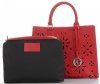 Kožené kabelka kufřík Vittoria Gotti červená V3093OD
