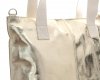 Módní kožená kabelka  - italská Shopper bag zlatá