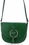 Kožené kabelka listonoška Vittoria Gotti dračí zelená B21