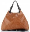 Kožené kabelka shopper bag Genuine Leather zrzavá 898G