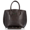 Kožené kabelka kufřík Vittoria Gotti čokoládová V4382COCO