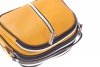 Kožené kabelky listonošky Genuine Leather 3 přihrádky žlutá