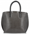 Kožené kabelka kufřík Vittoria Gotti šedá V4382COCO