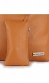 Kožené kabelka shopper bag Vittoria Gotti zrzavá V775
