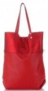 Kožené kabelka shopper bag Vittoria Gotti červená V6538