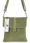Kožené kabelka univerzální Vittoria Gotti zelená B17