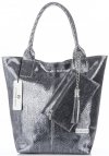 Kožené kabelka shopper bag Vittoria Gotti iron V6141