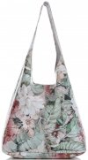 Kožené kabelka shopper bag Vittoria Gotti světle šedá VF9802