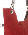 Kožené kabelka listonoška Genuine Leather červená 517