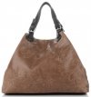 Kožené kabelka shopper bag Genuine Leather zemitá 898G
