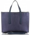 Kožené kabelka kufřík Vittoria Gotti tmavě modrá V3223