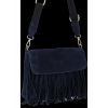 Kožené kabelka listonoška Vittoria Gotti tmavě modrá DB52