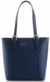 Kožené kabelka klasická Vittoria Gotti tmavě modrá V7715