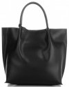 Kožené kabelka shopper bag Vittoria Gotti černá V355