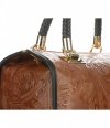Kožené kabelka kufřík Genuine Leather hnědá 214E